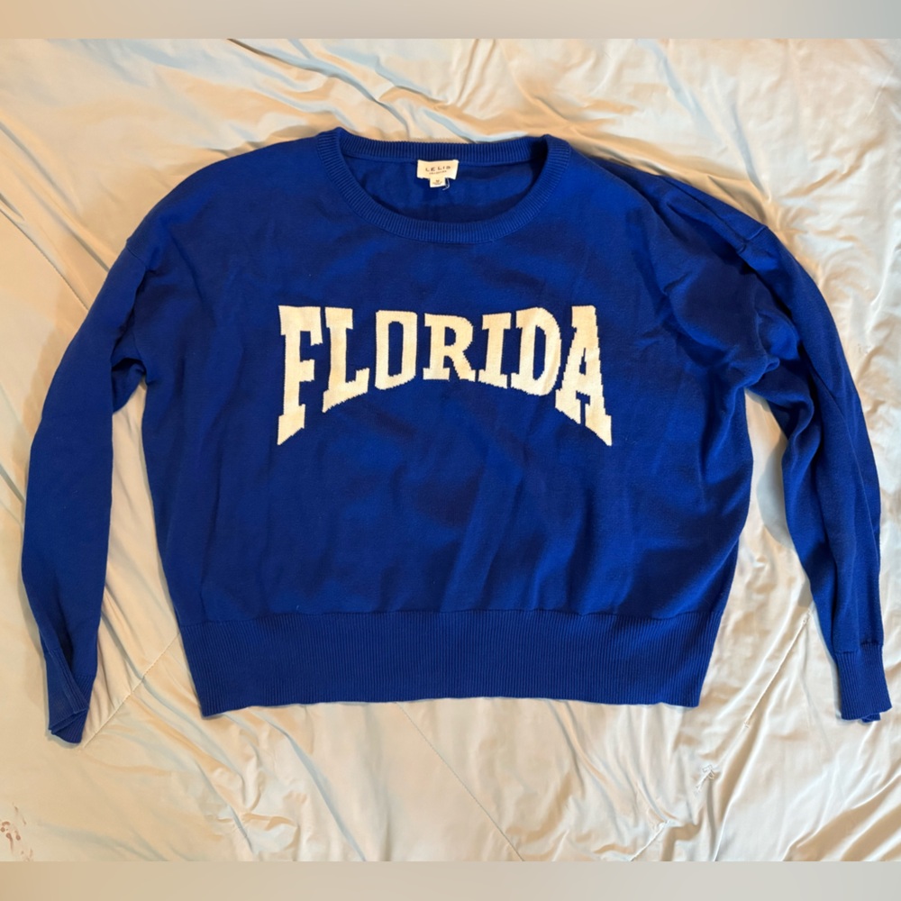 Le Lis Royal Blue Florida Knit Top
